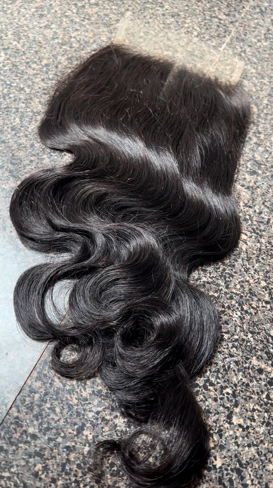 Virgin Body Wave Transparent Closure